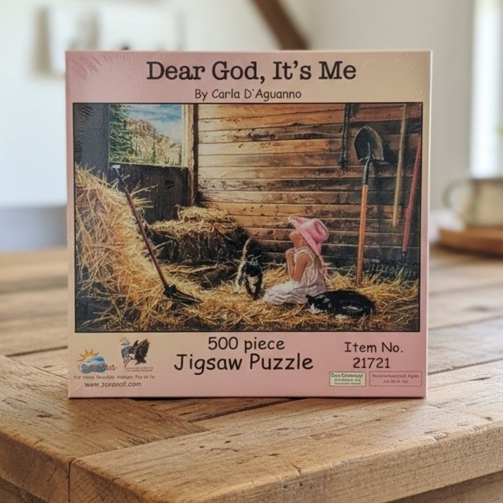 SunsOut Dear God It's Me 500 Piece Jigsaw Puzzle Carla D'Aguanno 21721 New